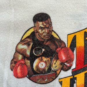 RARE Vintage 80s Mike Tyson Larry Holmes Trump Plaza Single Stitch Graphic Shirt